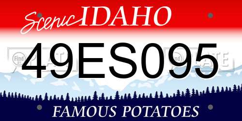 49ES095 Idaho License Plate