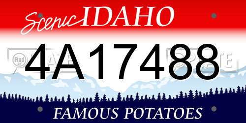 4A17488 Idaho License Plate