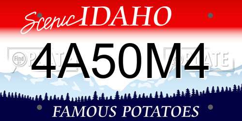 4A50M4 Idaho License Plate