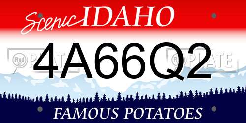4A66Q2 Idaho License Plate