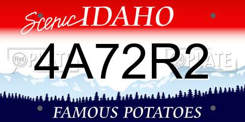 4A72R2 Idaho License Plate