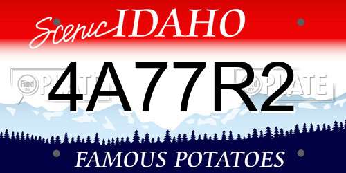 4A77R2 Idaho License Plate