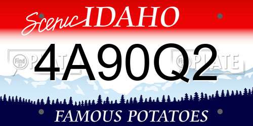 4A90Q2 Idaho License Plate
