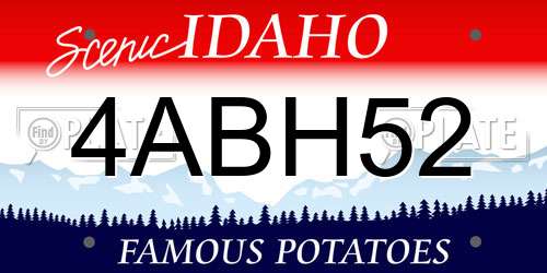 4ABH52 Idaho License Plate