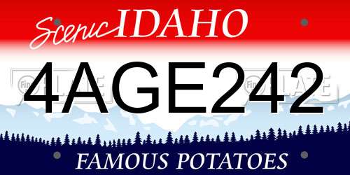 4AGE242 Idaho License Plate