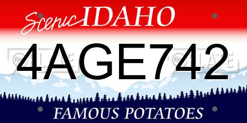 4AGE742 Idaho License Plate