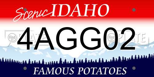 4AGG02 Idaho License Plate