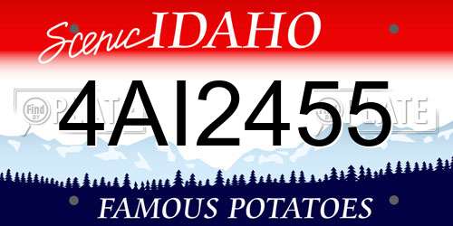4AI2455 Idaho License Plate