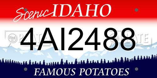 4AI2488 Idaho License Plate