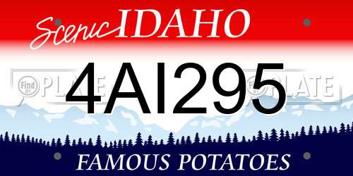 4AI295 Idaho License Plate