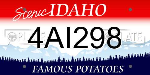 4AI298 Idaho License Plate