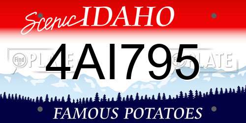4AI795 Idaho License Plate