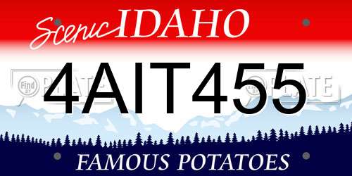 4AIT455 Idaho License Plate