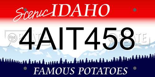 4AIT458 Idaho License Plate