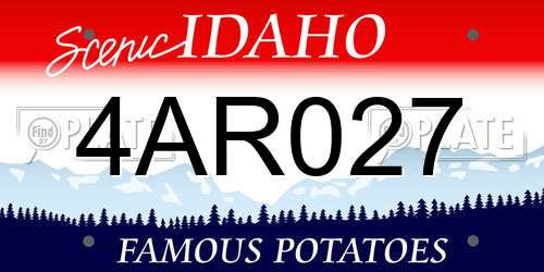 4AR027 Idaho License Plate