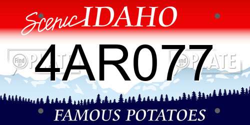 4AR077 Idaho License Plate