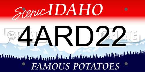 4ARD22 Idaho License Plate