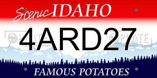 4ARD27 Idaho License Plate