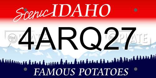 4ARQ27 Idaho License Plate
