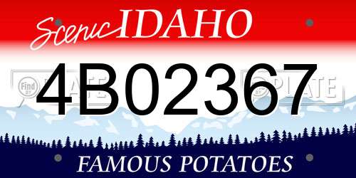 4B02367 Idaho License Plate