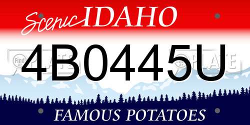 4B0445U Idaho License Plate