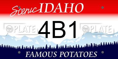 4B1 Idaho License Plate