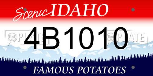 4B1010 Idaho License Plate
