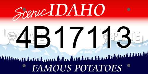 4B17113 Idaho License Plate