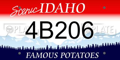 4B206 Idaho License Plate