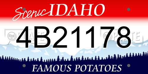 4B21178 Idaho License Plate