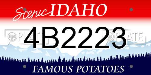 4B2223 Idaho License Plate