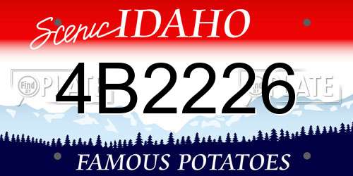 4B2226 Idaho License Plate