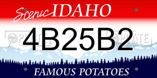 4B25B2 Idaho License Plate
