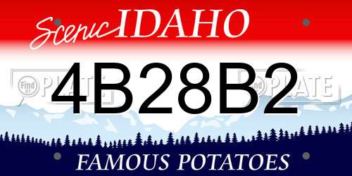 4B28B2 Idaho License Plate