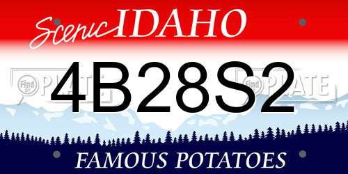 4B28S2 Idaho License Plate