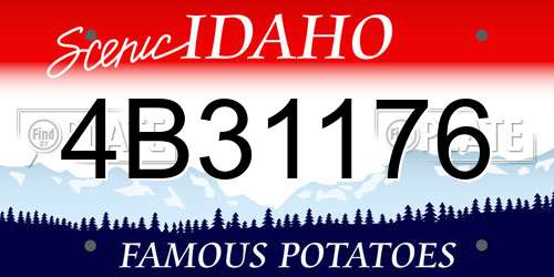 4B31176 Idaho License Plate