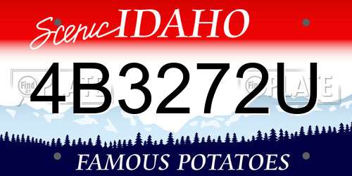 4B3272U Idaho License Plate