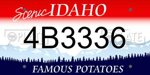 4B3336 Idaho License Plate