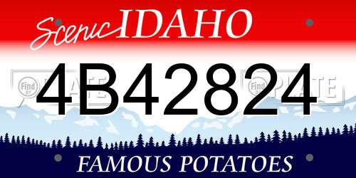 4B42824 Idaho License Plate
