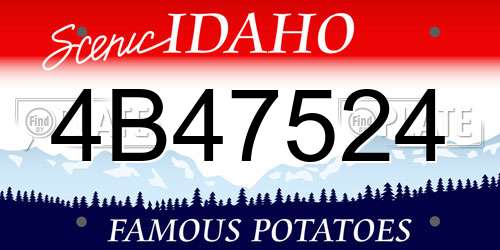 4B47524 Idaho License Plate