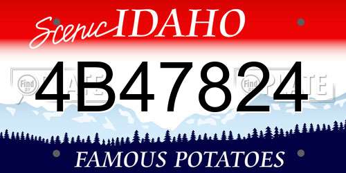 4B47824 Idaho License Plate