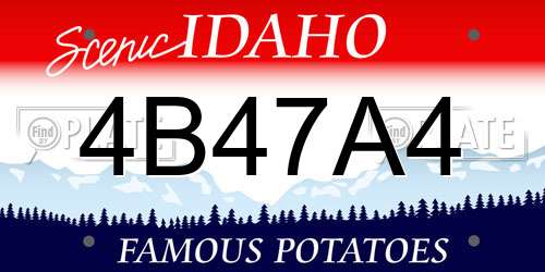 4B47A4 Idaho License Plate