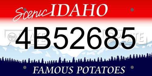 4B52685 Idaho License Plate