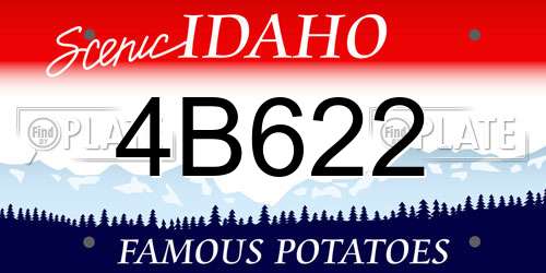 4B622 Idaho License Plate