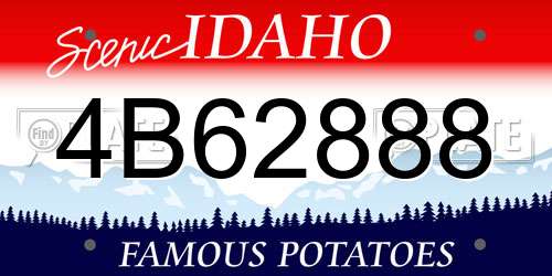 4B62888 Idaho License Plate