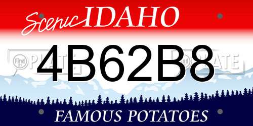 4B62B8 Idaho License Plate