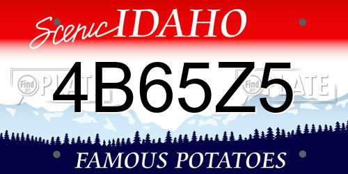 4B65Z5 Idaho License Plate