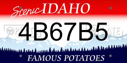 4B67B5 Idaho License Plate
