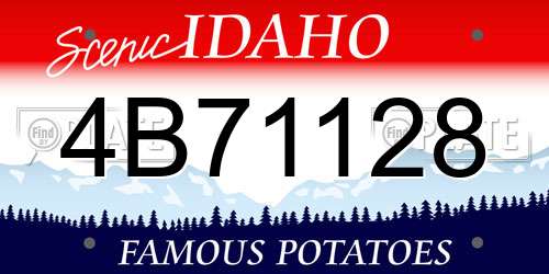4B71128 Idaho License Plate