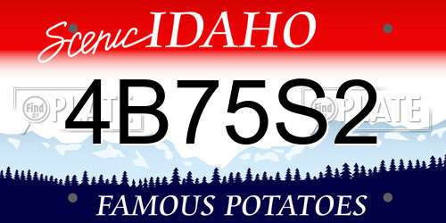 4B75S2 Idaho License Plate